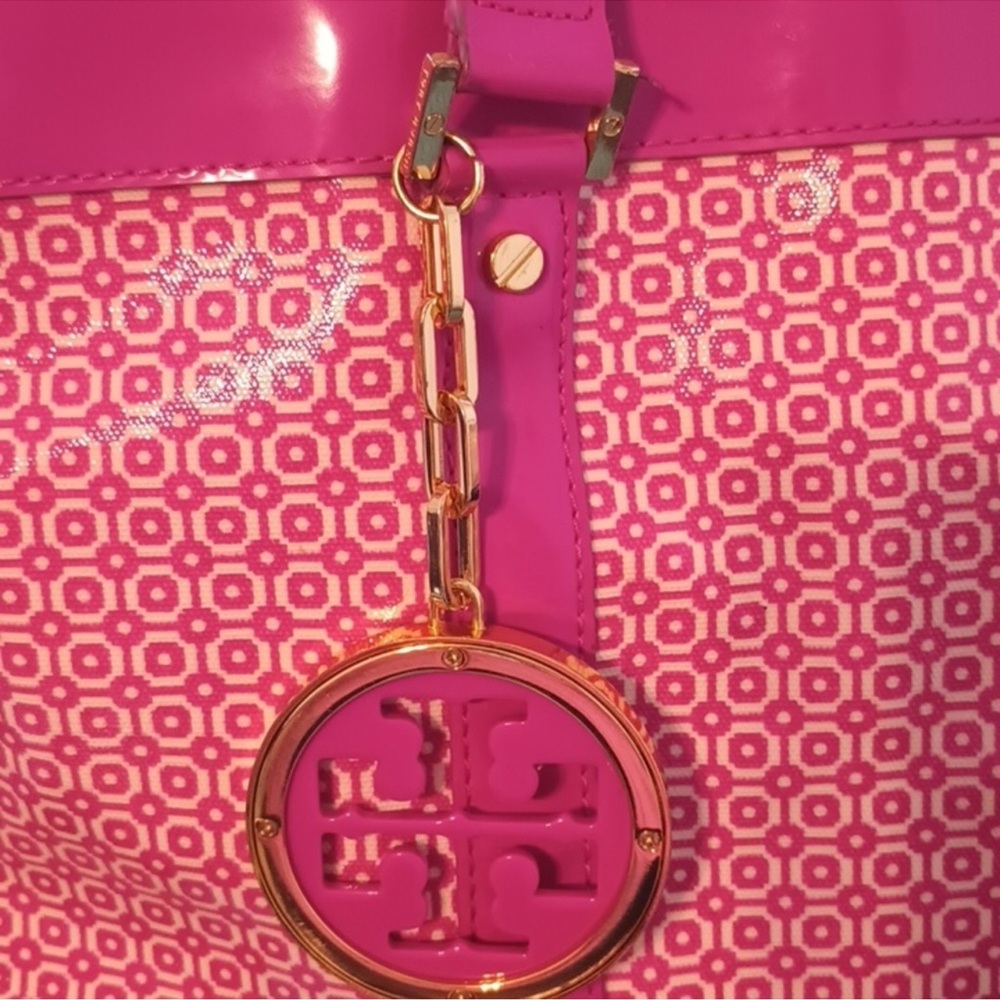 Tory Burch Pink Geometric Tote - Picture 4 of 10
